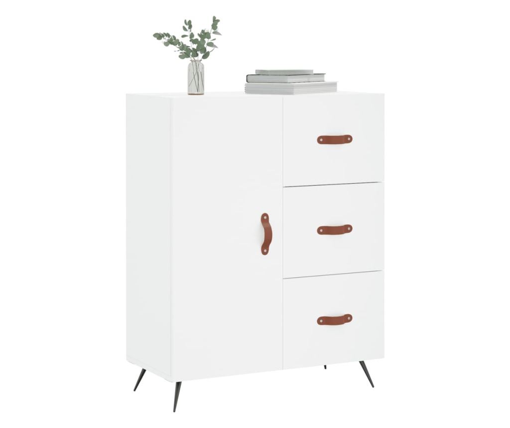 Komoda, bijela, 69,5x34x90 cm, kompozitno drvo - 3