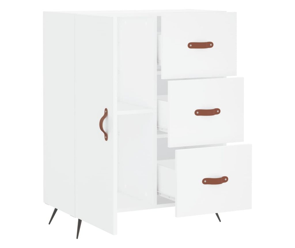 Komoda, bijela, 69,5x34x90 cm, kompozitno drvo - 6