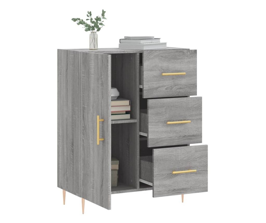 Komoda, siva sonoma, 69,5x34x90 cm, kompozitno drvo - 4