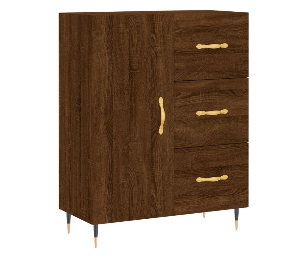 Ormarić, smeđi hrast, 69,5x34x90 cm, konstruirano drvo - 2