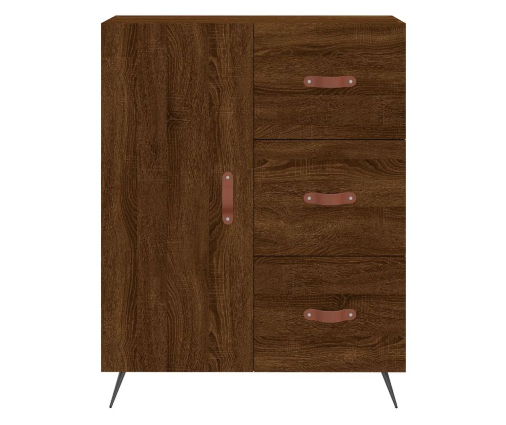 "Komoda, smeđi hrast, 69,5x34x90 cm, obrađeno drvo" - 5