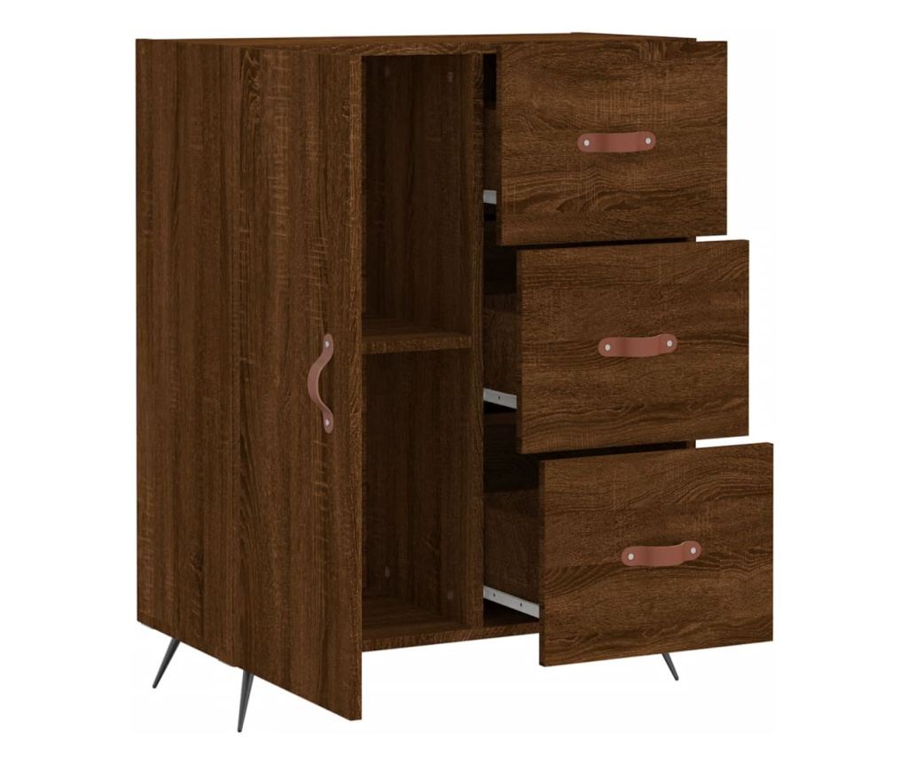 "Komoda, smeđi hrast, 69,5x34x90 cm, obrađeno drvo" - 6