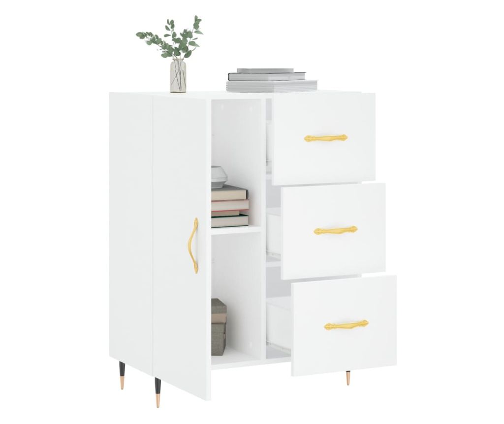 Ormarić za posluživanje, bijeli, 69,5x34x90 cm, kompozitno drvo - 4