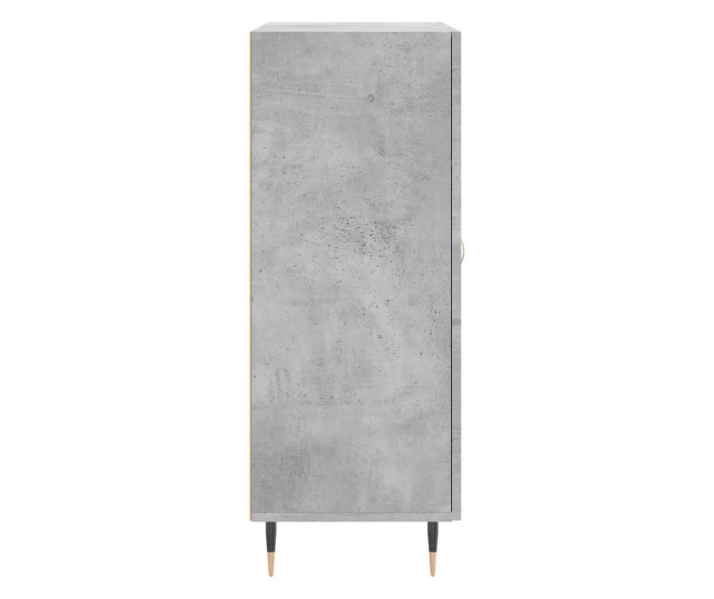 Komoda, betonsko siva, 69,5x34x90 cm, kompozitno drvo - 7