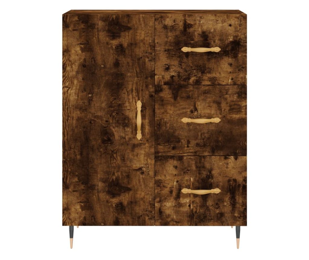 "Komoda, dimljeni hrast, 69,5x34x90 cm, kompozitno drvo" - 5