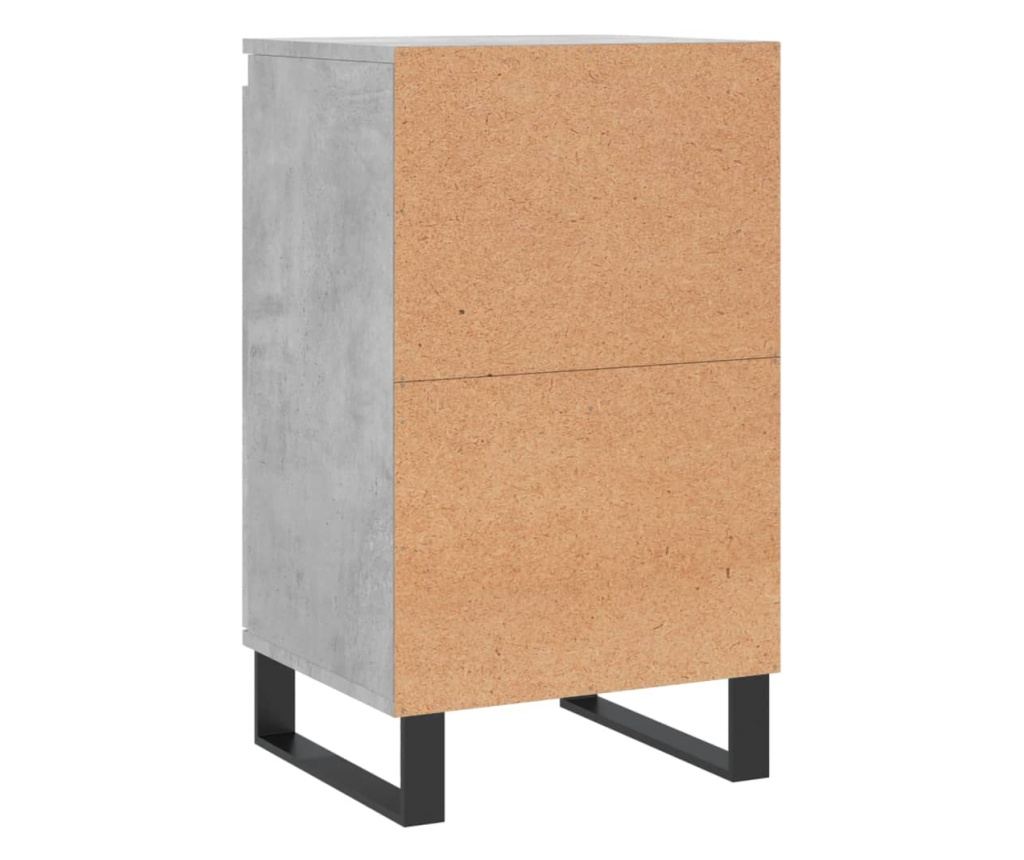 Komoda, siva beton, 40x35x70 cm, obrađeno drvo - 8