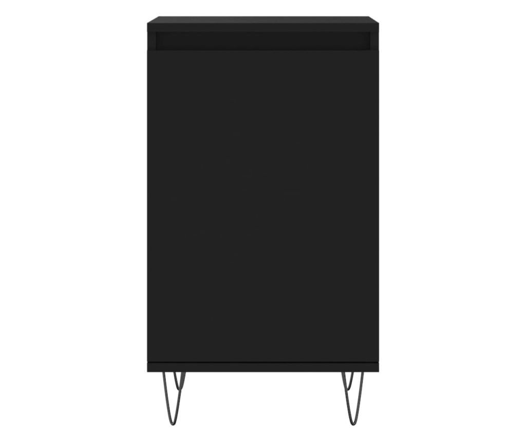 Komoda, crna, 40x35x70 cm, obrađeno drvo - 5