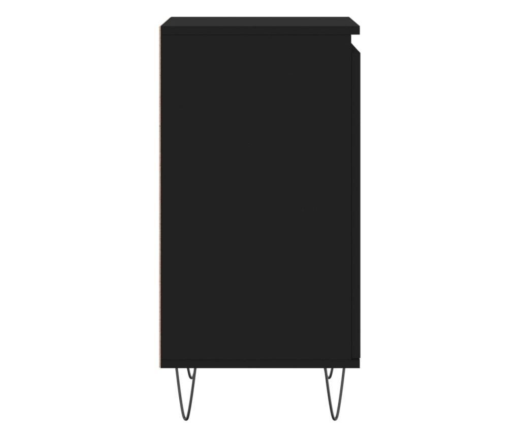 Komoda, crna, 40x35x70 cm, obrađeno drvo - 7