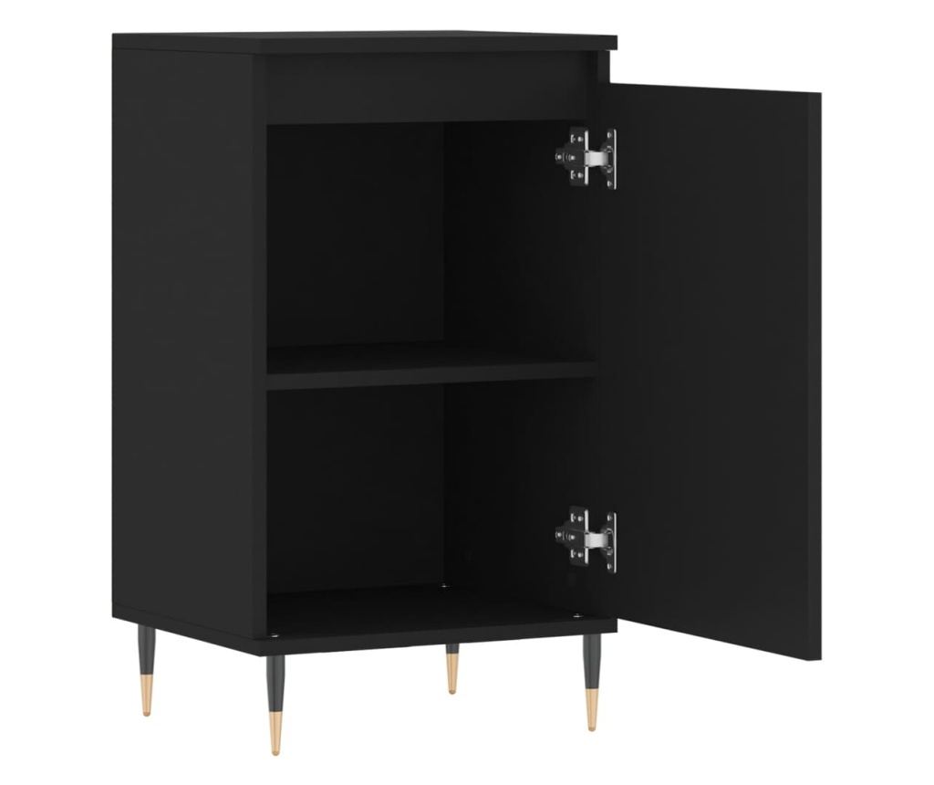 Konzola, crna, 40x35x70 cm, obrađeno drvo - 6