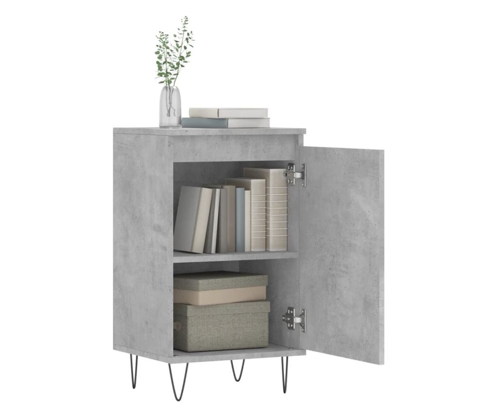 Ormarić, 2 kom, betonsko siva, 40x35x70 cm, konstruirano drvo - 4