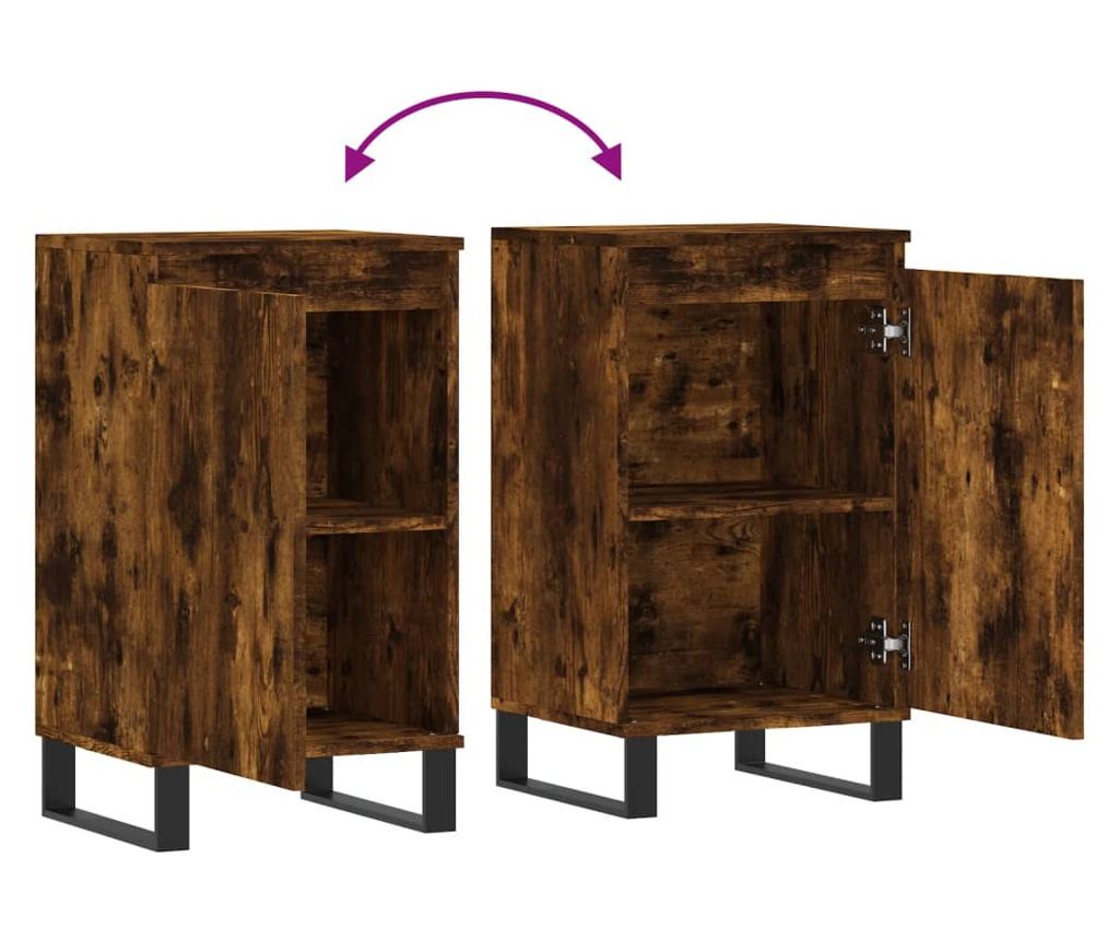 Komoda, dimljeni hrast, 40x35x70 cm, obrađeno drvo - 9