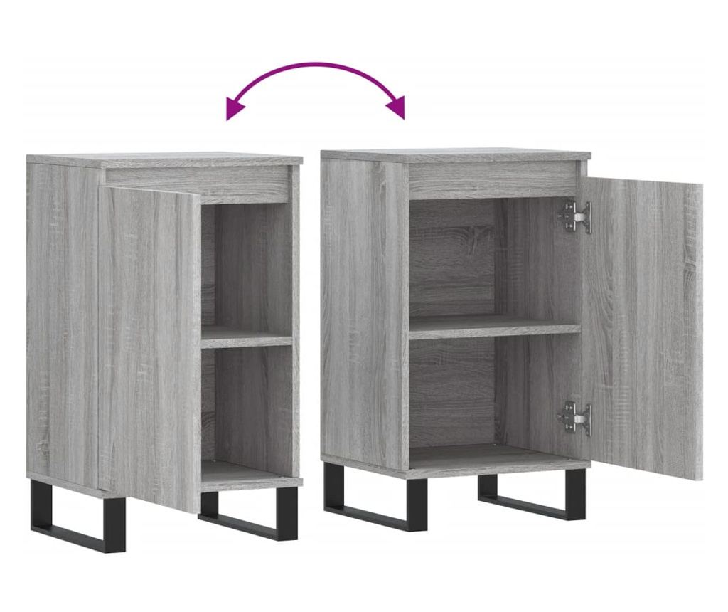 Ormarić, Sonoma siva, 40x35x70 cm, Konstruirano drvo - 9