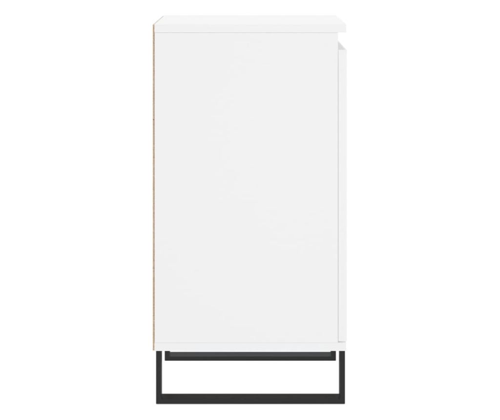 Komoda, 2 kom, bijela, 40x35x70 cm, konstruirano drvo - 8