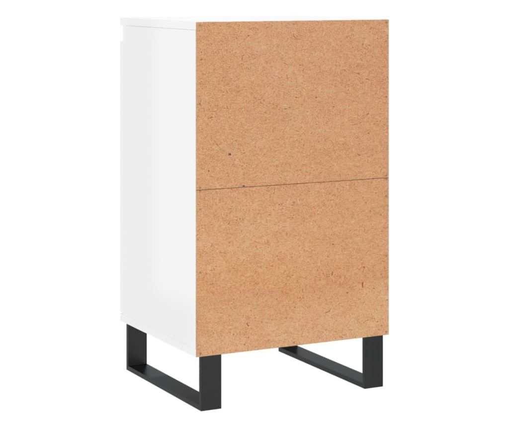 Set ormarića, 2 kom., bijeli visokog sjaja, 40x35x70 cm, obrađeno drvo - 9