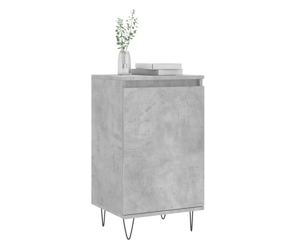 Ormarić, 2 kom, betonsko siva, 40x35x70 cm, konstruirano drvo - 3