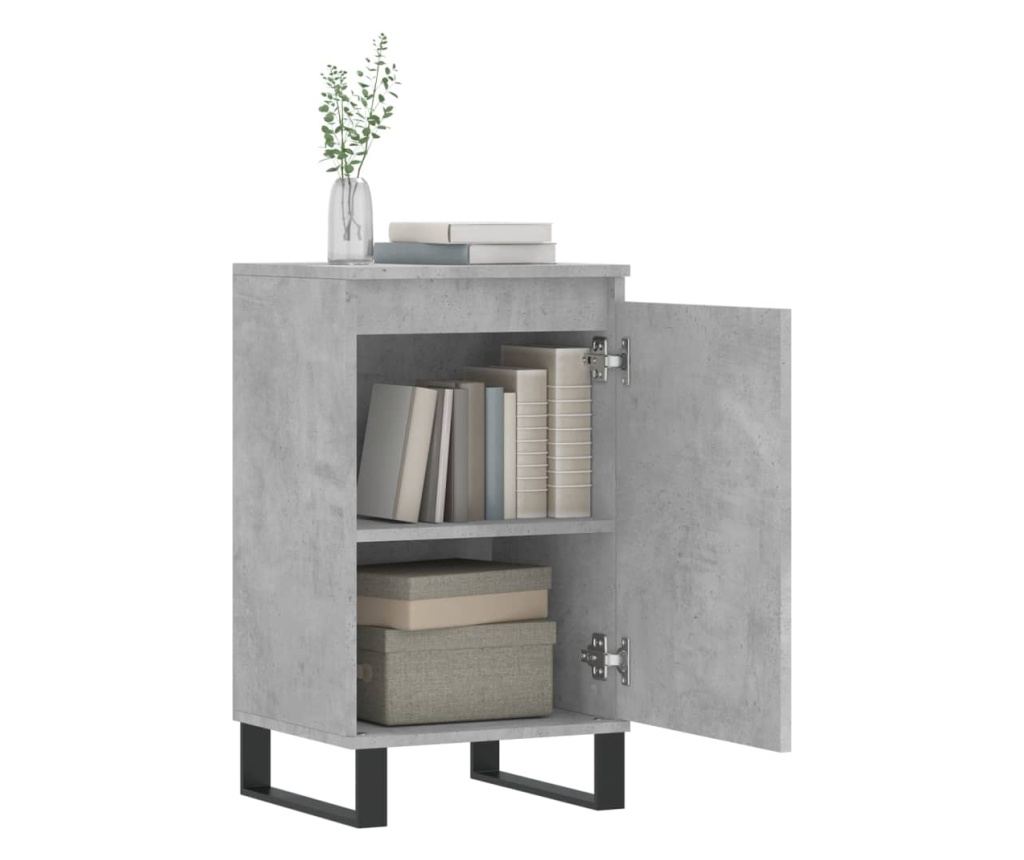 Komoda, 2 kom., boja betona, 40x35x70 cm, konstruirano drvo - 4