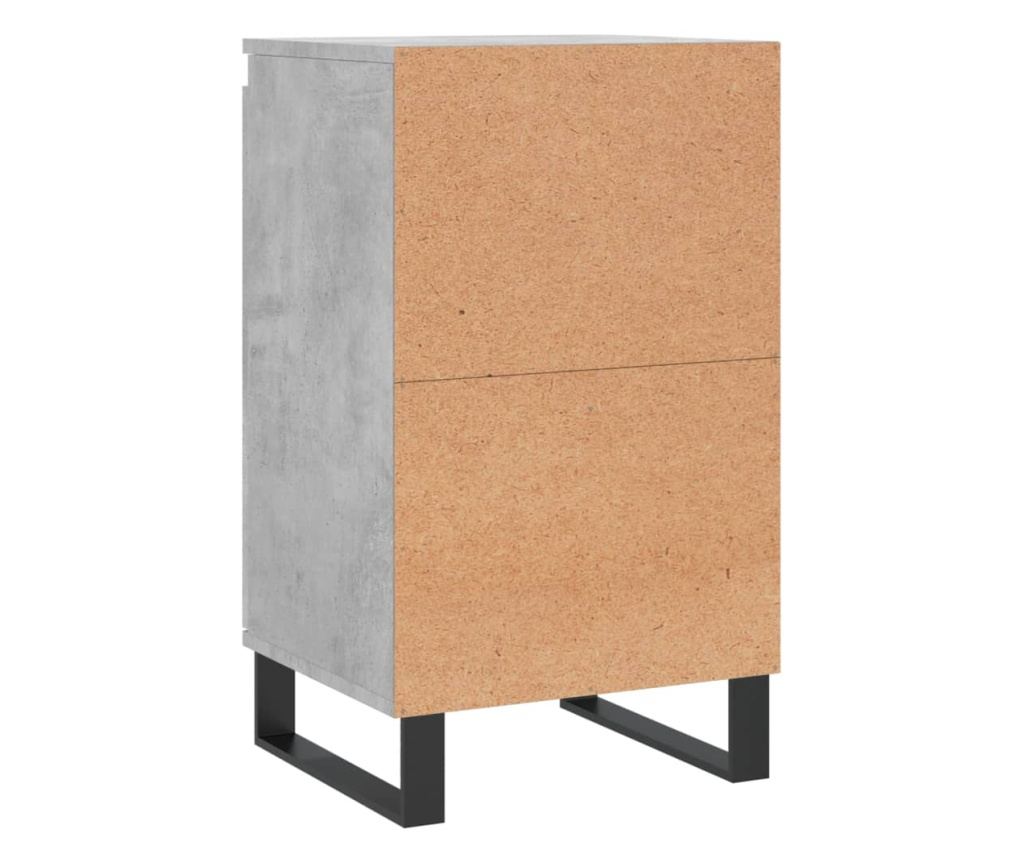 Komoda, 2 kom., boja betona, 40x35x70 cm, konstruirano drvo - 9