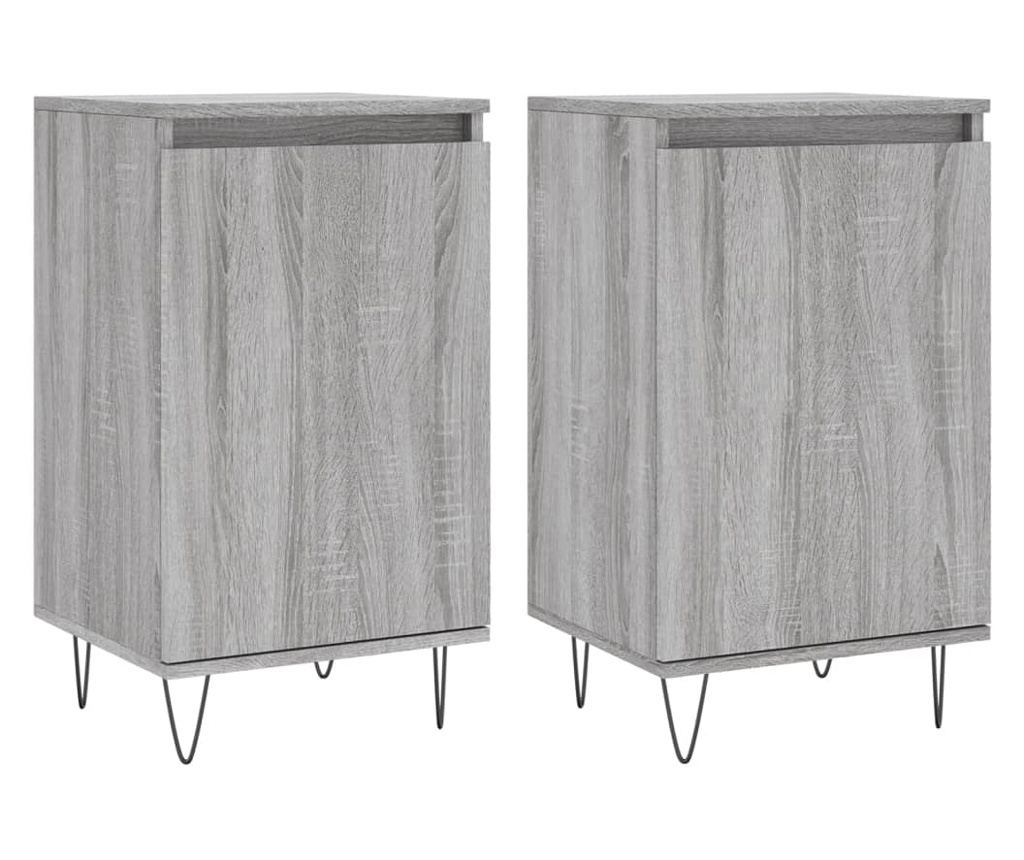 Ormarić, 2 kom, boja hrasta sonoma, 40x35x70 cm, konstruirano drvo - 3