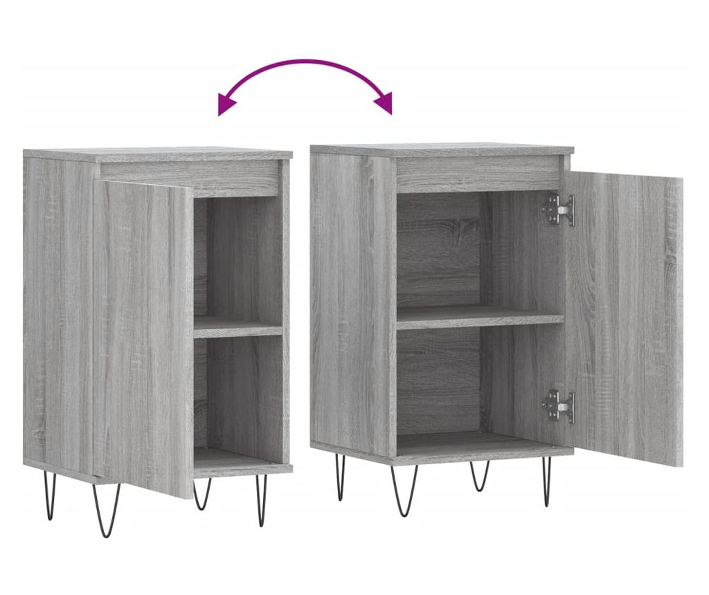 Ormarić, 2 kom, boja hrasta sonoma, 40x35x70 cm, konstruirano drvo - 19