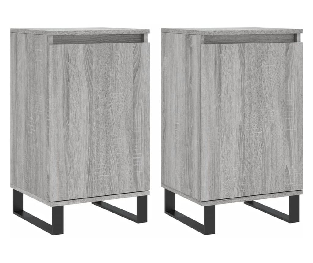 Ormarić, 2 kom, sonoma siva, 40x35x70 cm, konstruirano drvo - 2