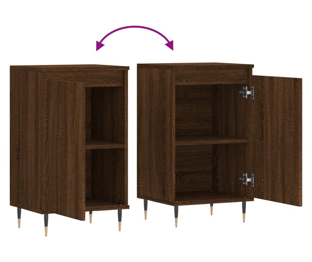 Ormarić za odlaganje, 2 kom, smeđi hrast, 40x35x70 cm, Konstruirano drvo - 10