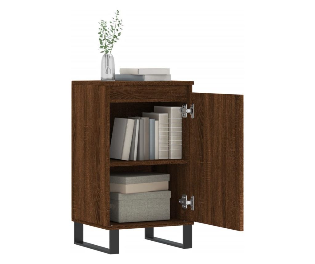 Komoda, 2 kom, smeđi hrast, 40x35x70 cm, konstruirano drvo - 4