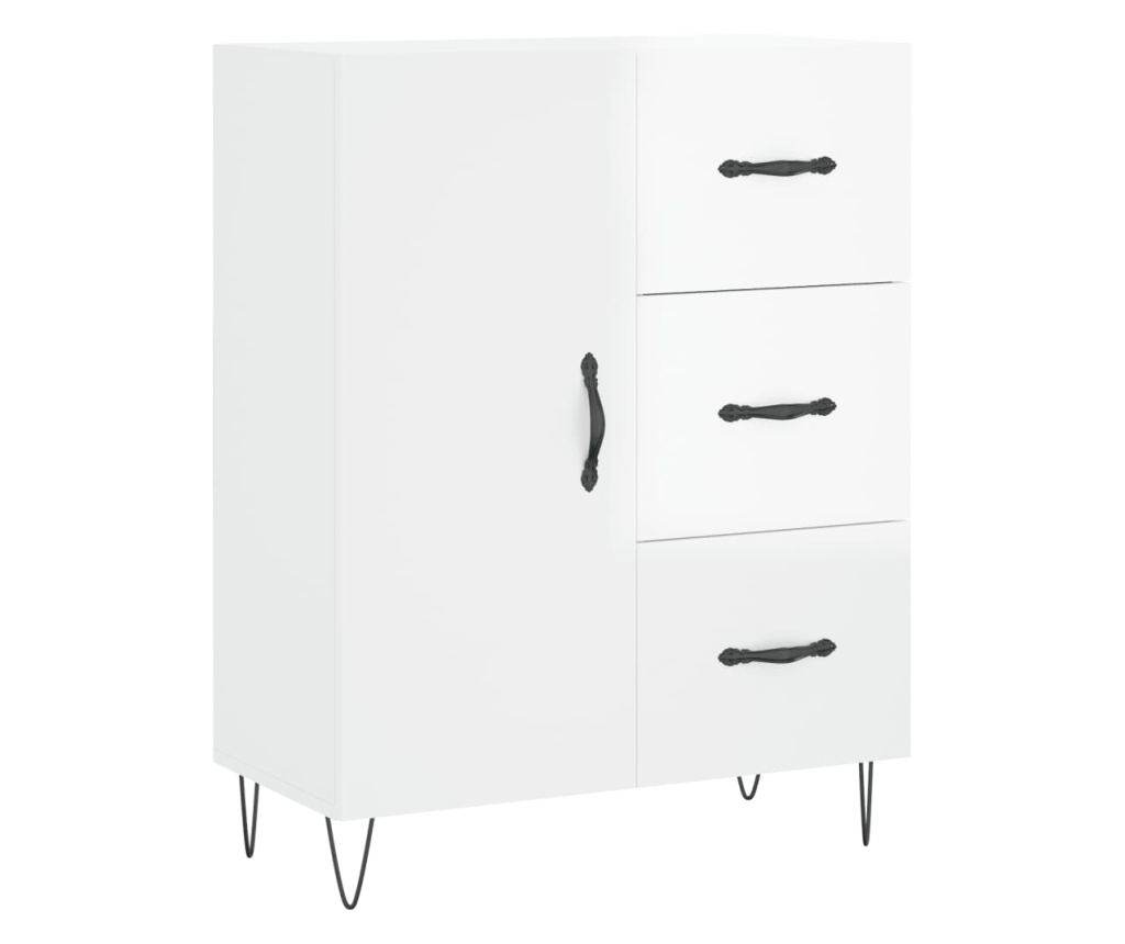 Kredenca, bijela visokog sjaja, 69,5x34x90 cm, kompozitno drvo - 2