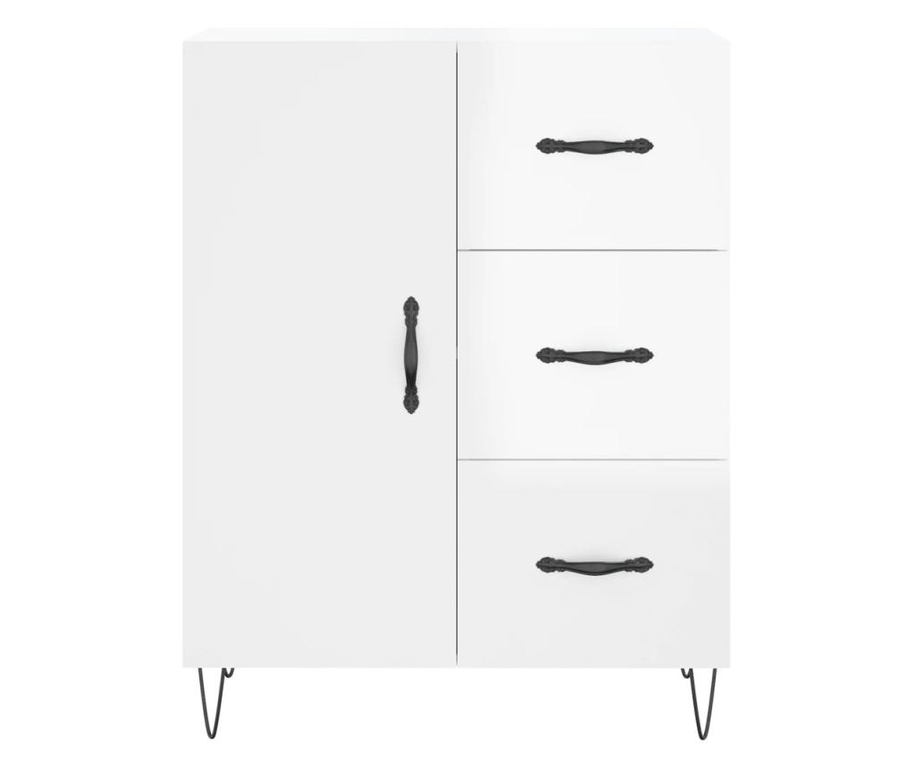 Kredenca, bijela visokog sjaja, 69,5x34x90 cm, kompozitno drvo - 5