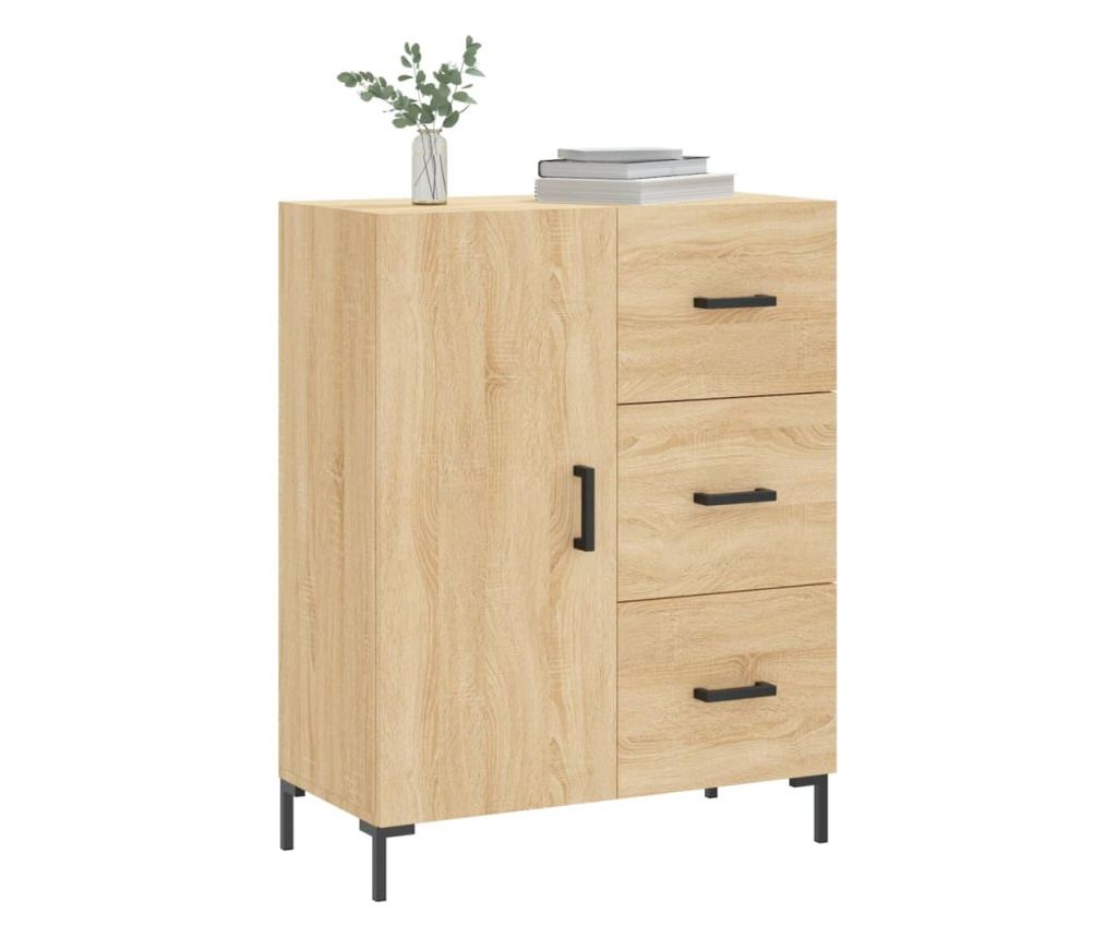 Komoda, hrast sonoma, 69,5x34x90 cm, kompozitno drvo - 3