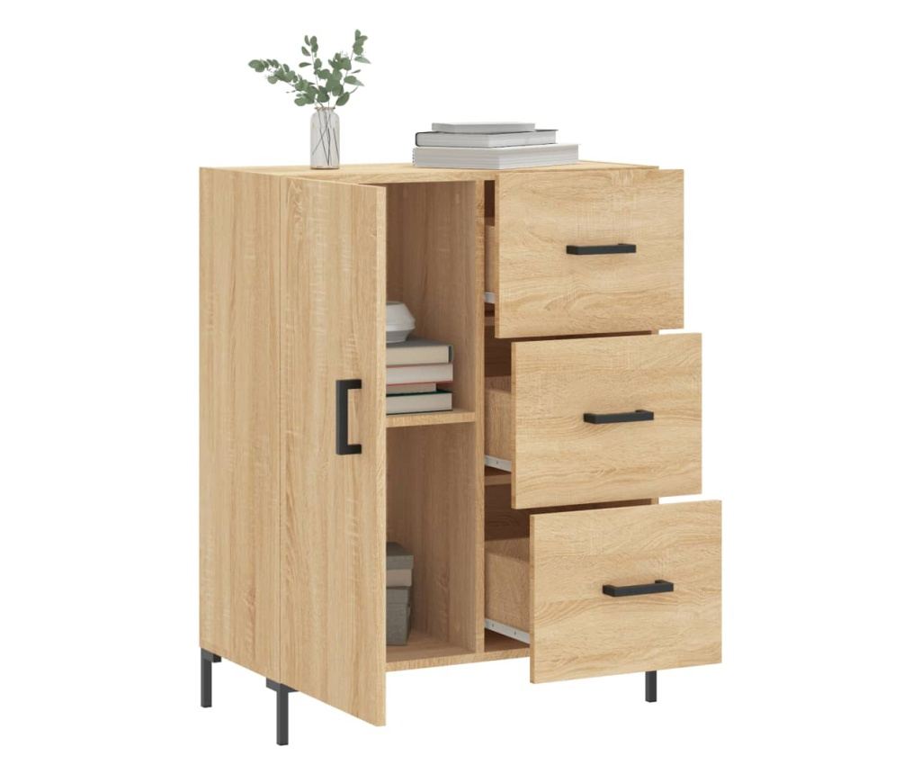 Komoda, hrast sonoma, 69,5x34x90 cm, kompozitno drvo - 4
