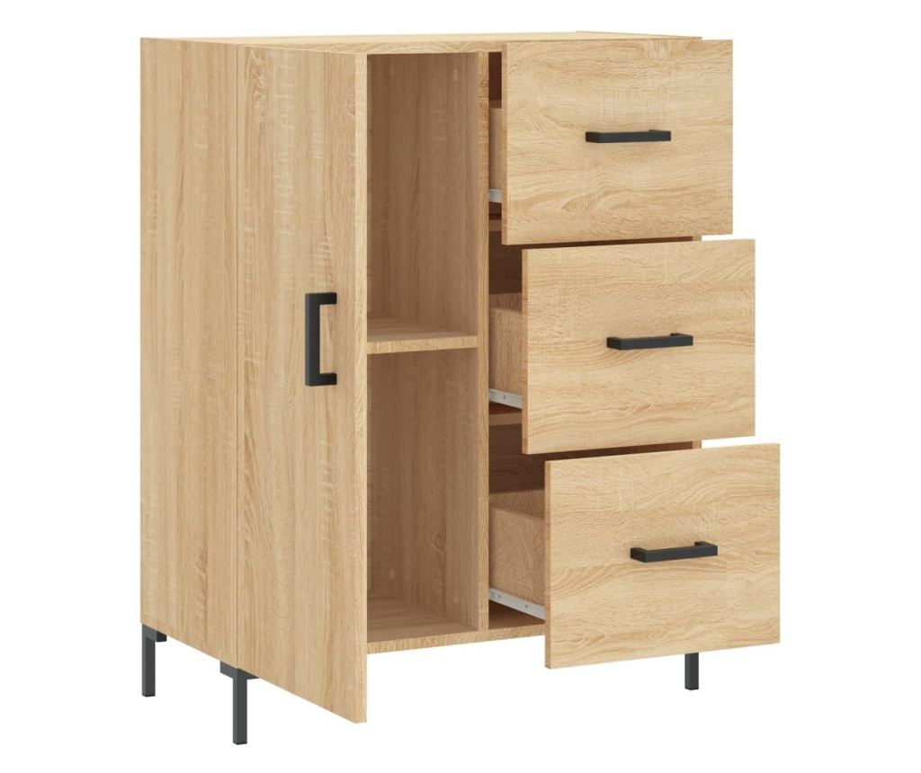 Komoda, hrast sonoma, 69,5x34x90 cm, kompozitno drvo - 6