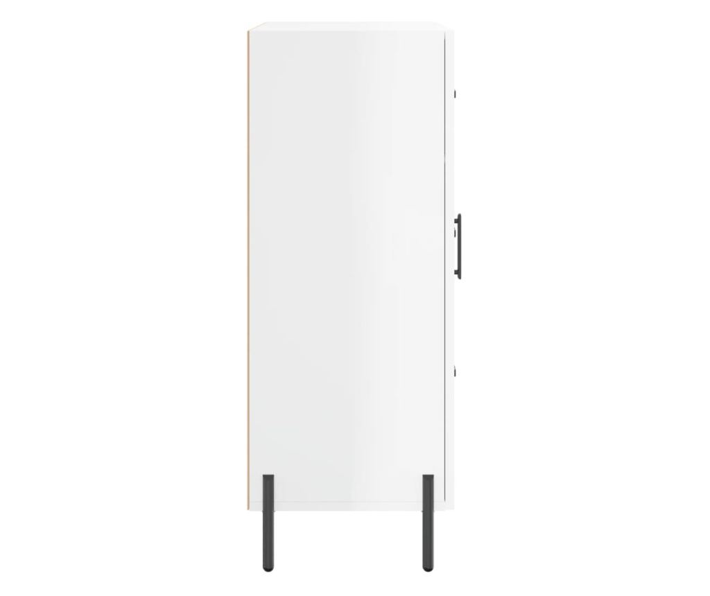 Komoda, sjajno bijela, 69,5x34x90 cm, kompozitno drvo - 7