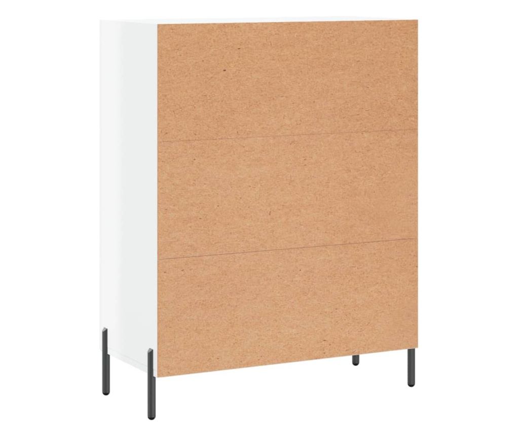 Komoda, sjajno bijela, 69,5x34x90 cm, kompozitno drvo - 8