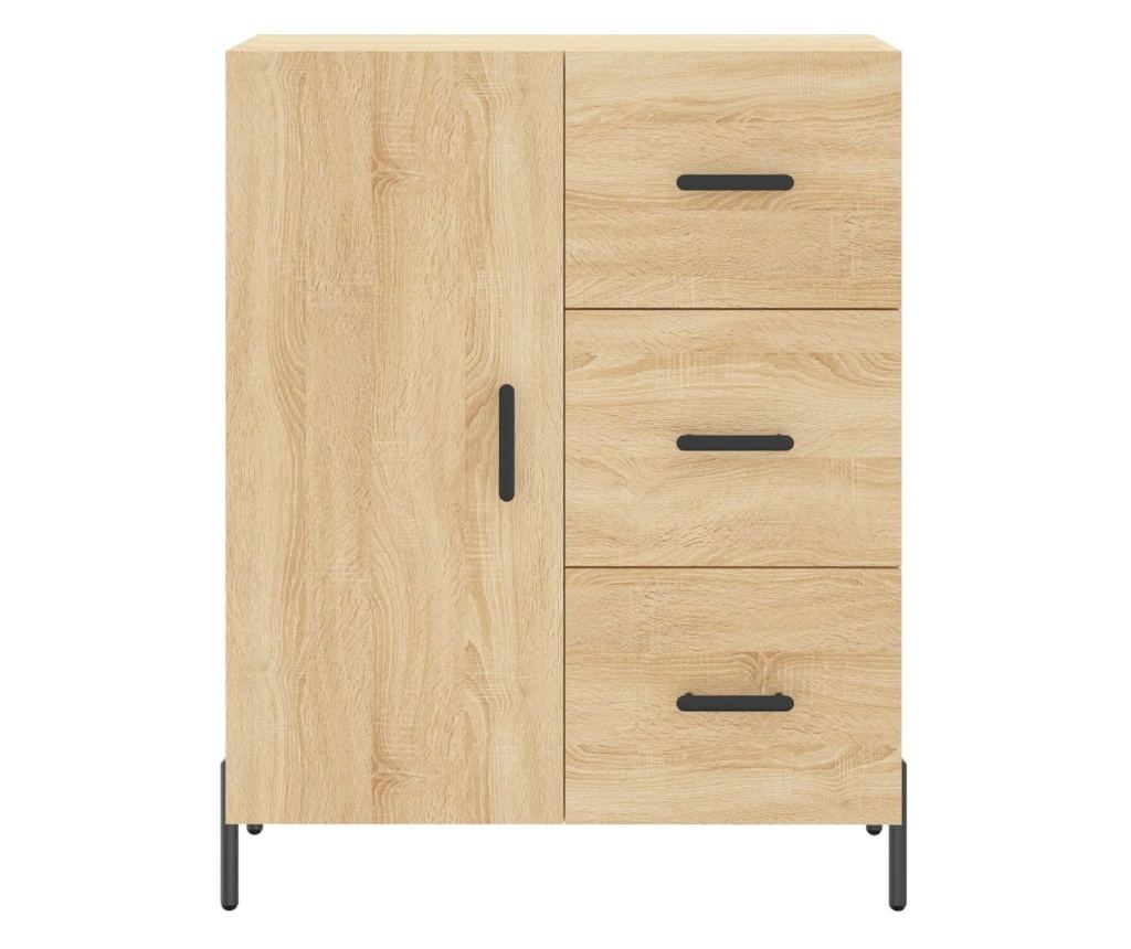Komoda, hrast sonoma, 69,5x34x90 cm, kompozitno drvo - 5
