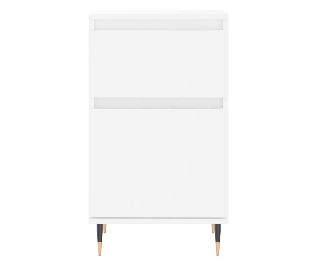 Ormarić za posluživanje, bijeli, 40x35x70 cm, konstruirano drvo - 5