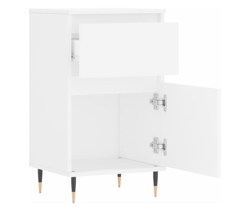 Ormarić za posluživanje, bijeli, 40x35x70 cm, konstruirano drvo - 6