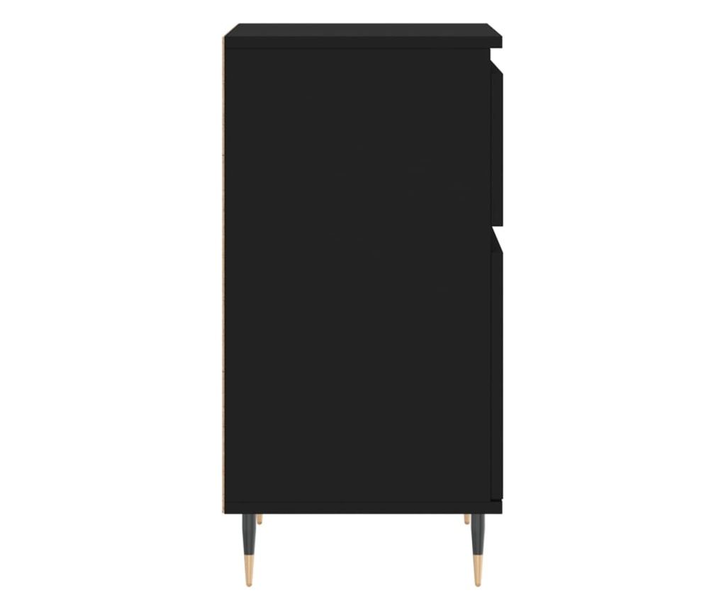 Konzola, crna, 40x35x70 cm, obrađeno drvo - 7