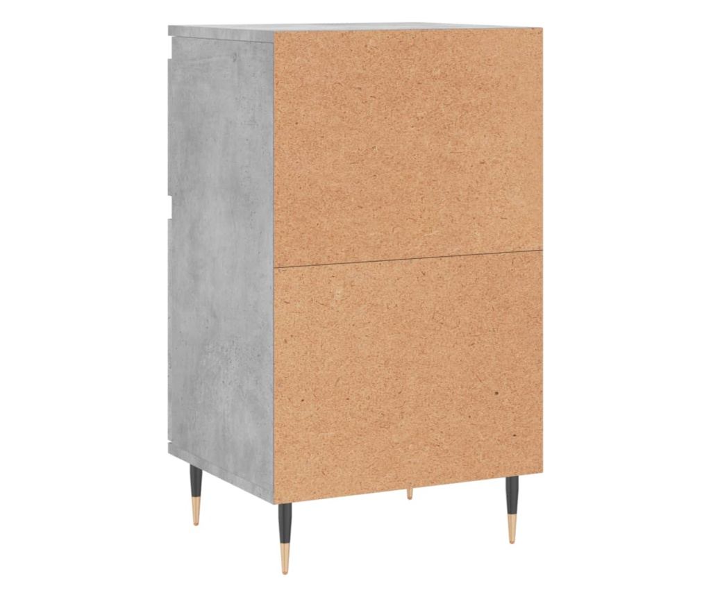 Komoda, 2 kom., betonsko siva, 40x35x70 cm, konstruirano drvo - 9