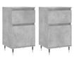 Komoda, 2 kom., betonsko siva, 40x35x70 cm, konstruirano drvo thumbnail 2
