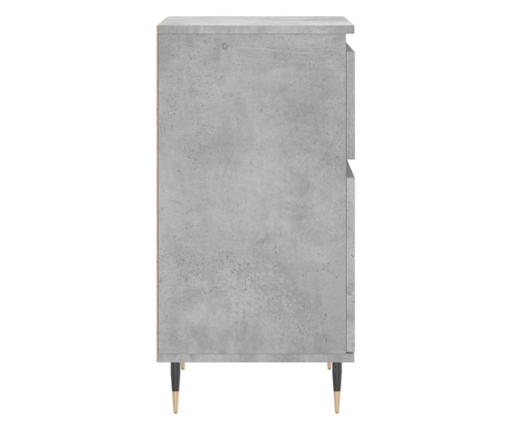 Komoda, 2 kom., betonsko siva, 40x35x70 cm, konstruirano drvo - 8