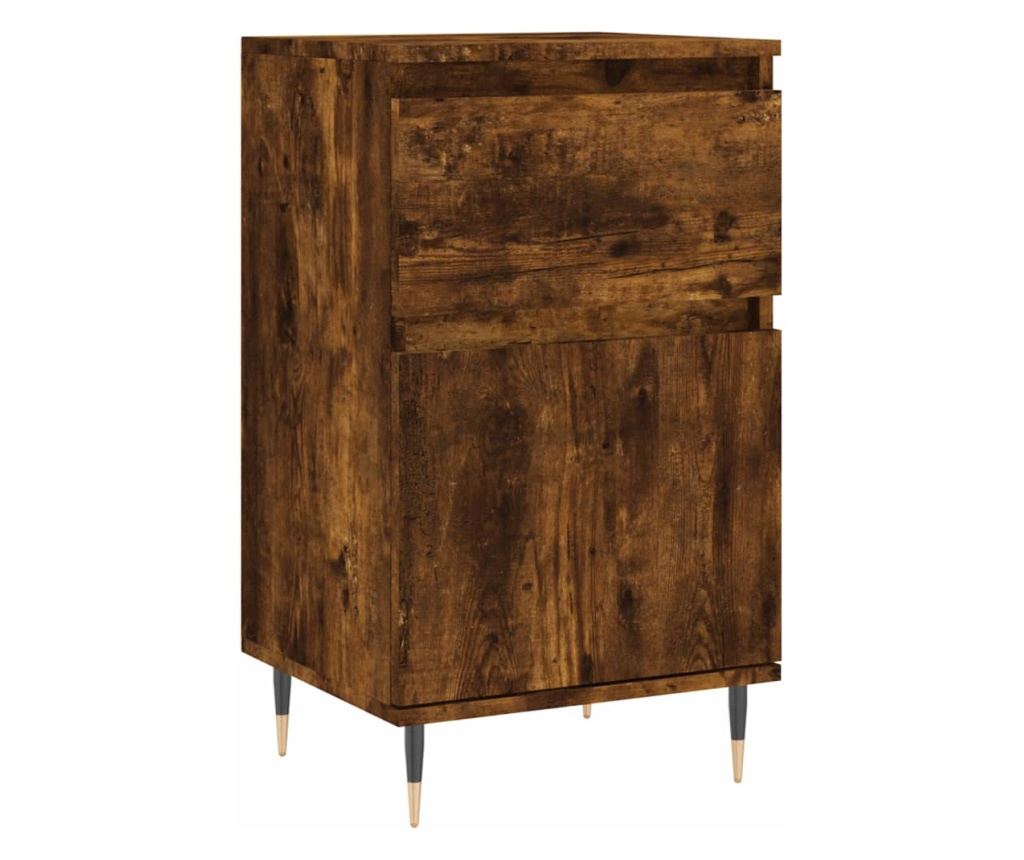 Ormarić za odlaganje, dimljeno hrastovo drvo, 40x35x70 cm, konstruirano drvo - 2