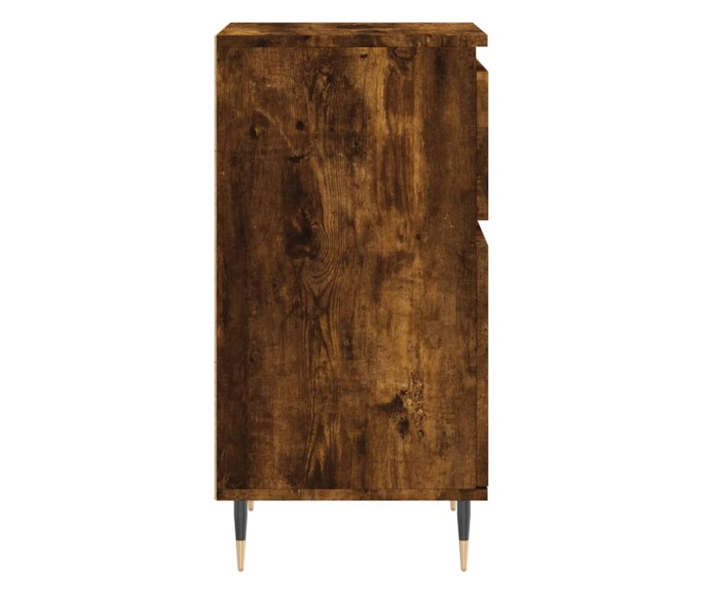 Ormarić za odlaganje, dimljeno hrastovo drvo, 40x35x70 cm, konstruirano drvo - 7