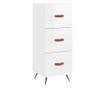 Komoda, visoki sjaj bijela, 34,5x34x90 cm, kompozitno drvo thumbnail 2