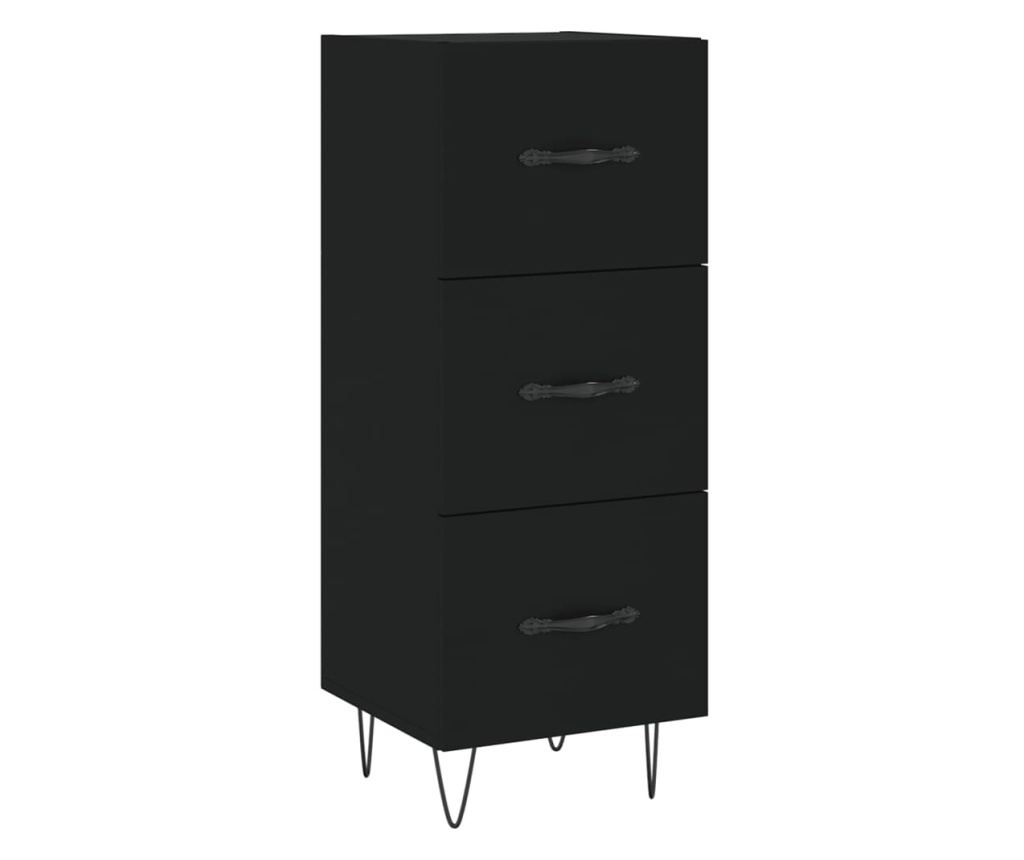 Konzola, crna, 34,5x34x90 cm, kompozitno drvo - 2