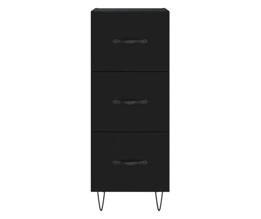 Konzola, crna, 34,5x34x90 cm, kompozitno drvo - 6