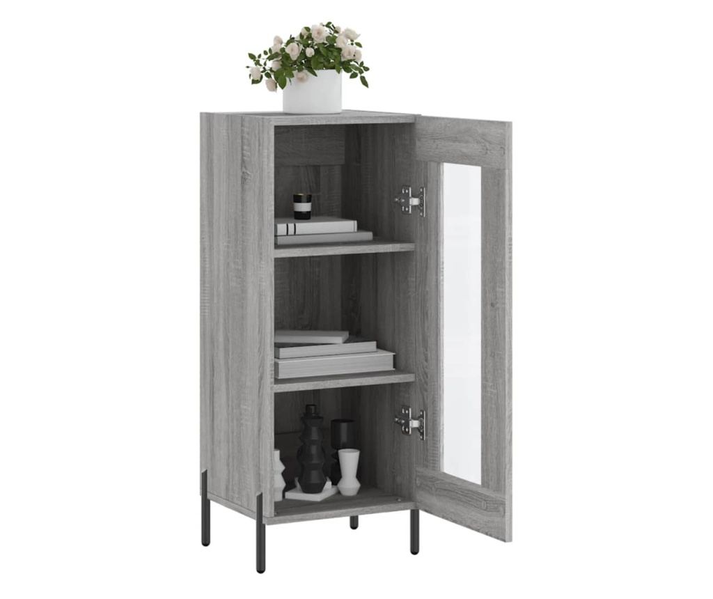 Komoda, siva sonoma, 34,5x34x90 cm, kompozitno drvo - 4