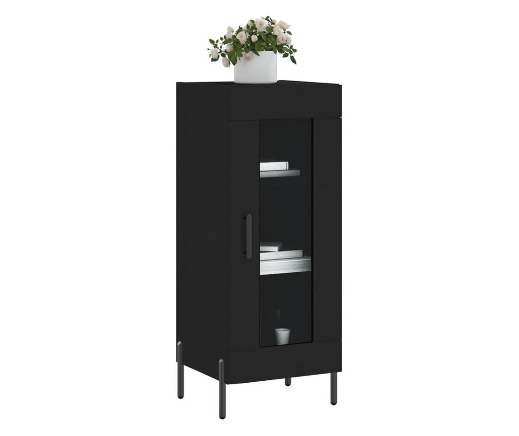 Ormarić, crna, 34,5x34x90 cm, kompozitno drvo - 3