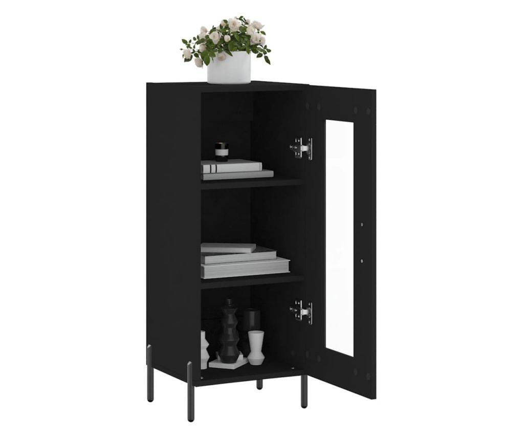 Ormarić, crna, 34,5x34x90 cm, kompozitno drvo - 4