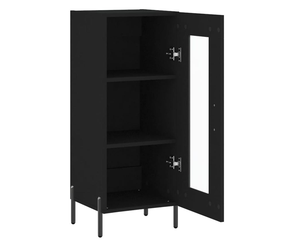 Ormarić, crna, 34,5x34x90 cm, kompozitno drvo - 6