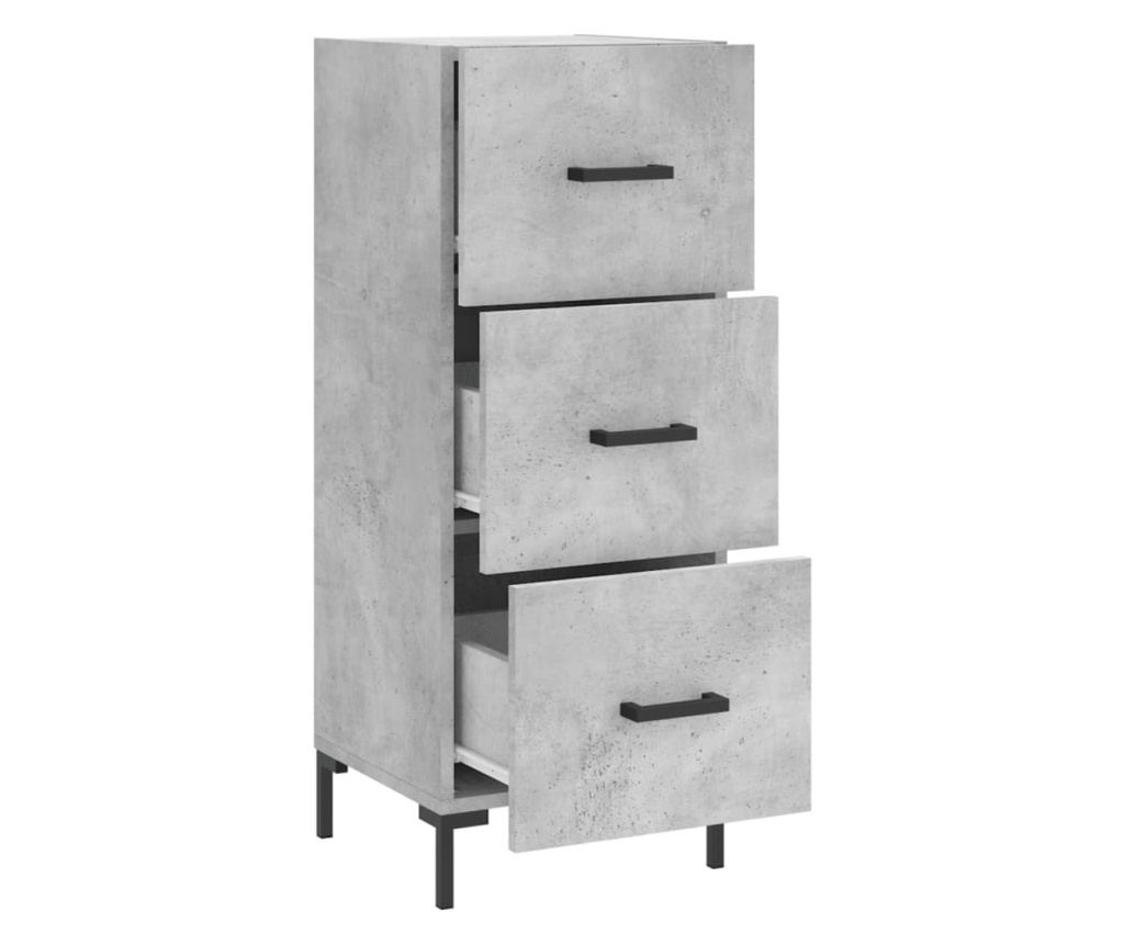 Ormarić, betonsko siva, 34,5x34x90 cm, konstruirano drvo - 5